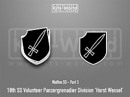Kitsworld SAV Sticker - Waffen SS - 18th SS Vounteer Panzergrenadier Division 'Horst Wes 